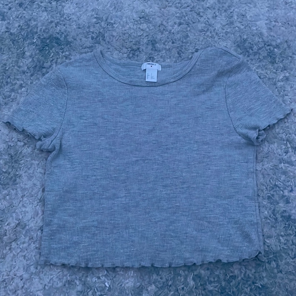 forever 21 grey crop